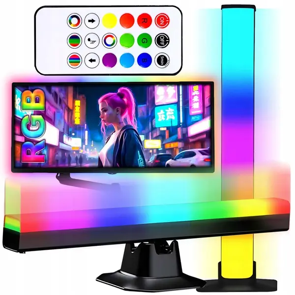 Banda de lumina inteligenta RGB LED, NewEvo , Lumina ambientala, 16 milioane de culori, trei moduri de control, modul de sincronizare dinamica a