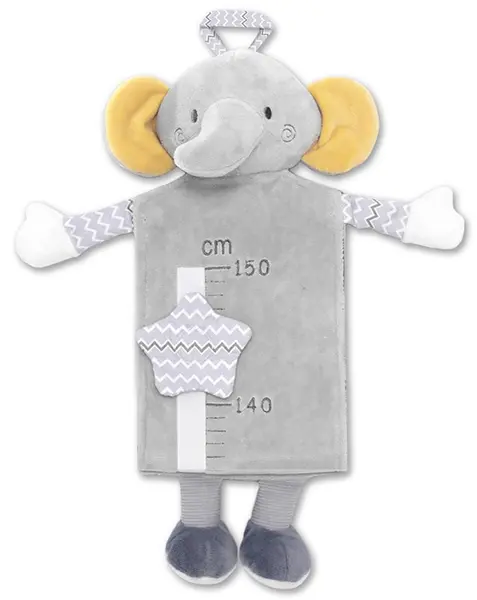 Bandă de măsură pentru perete pentru copii Lorelli - Elefant, gri