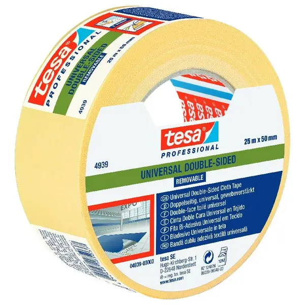 Banda dublu adeziva fixare transparenta adeziv cauciuc 50 mm x 25 m Banda dublu adeziva fixare transparenta adeziv cauciuc 50 mm x 25 m