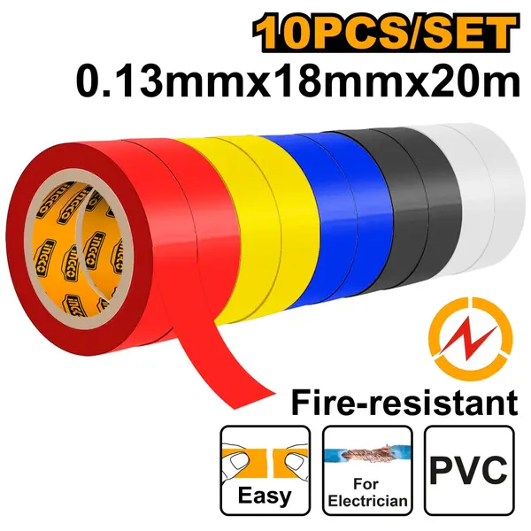 Banda Izolatoare Color Set 10buc INGCO HPET1013