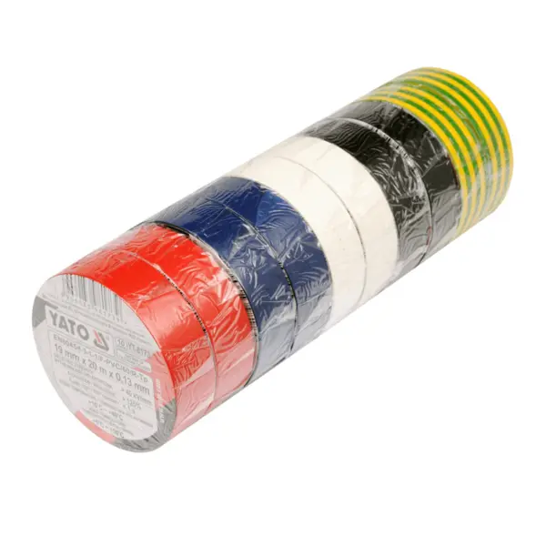 Banda izolatoare PVC set 10buc, 19mmx20m - YATO YT-8173