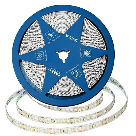 Banda LED 8MM 12W/M 24V IP20 rola 10M 6500K cip CREE V-TAC SKU-2125986