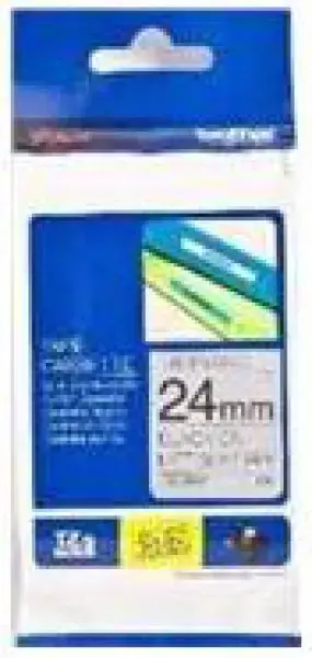 Banda mata Brother TZEM951, 24mm/8m (Negru/Argintiu)