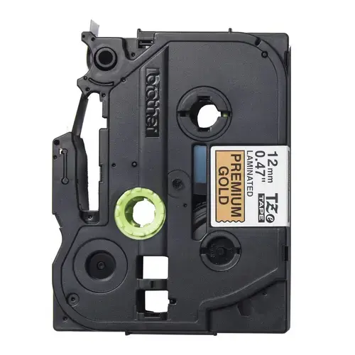 Banda P-touch laminata Brother TZe-PR831 (12 mm) negru pe auriu - 8 m