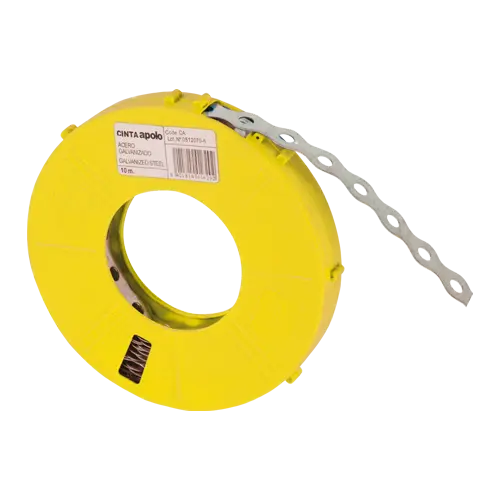 Bandă perforată de montaj din oțel galvanizat, 0.7×17 mm, gauri 7 mm, rolă 10 m, CELO 17CA