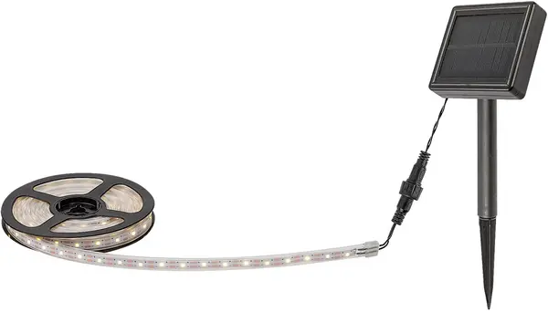 Banda solara LED Rabalux - Ansoo 77016, IP 44, 0.26 W, DC 3.2 V, 30 lm, 3000 k, negru