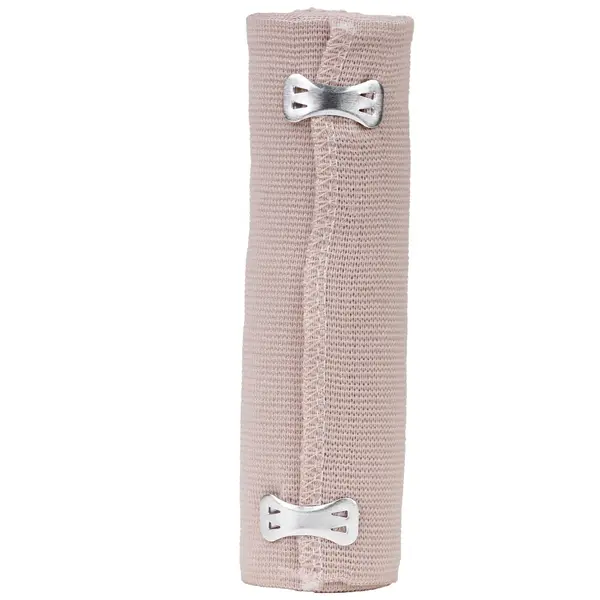 Bandaj Elastic Natur ALINTA 15cmx4.5m - Compresie usoara, cu cleme metalice