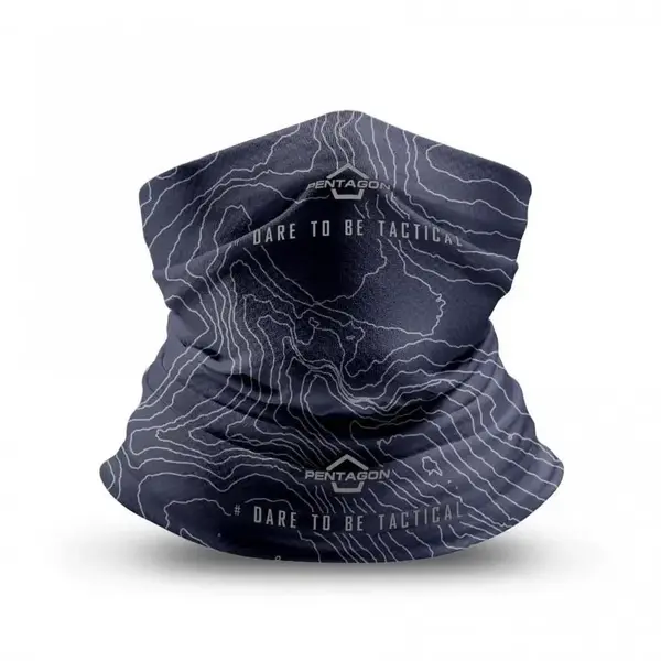 Bandana SKIRON TOPOGRAPHIC MAP Navy Blue Pentagon - Default Title