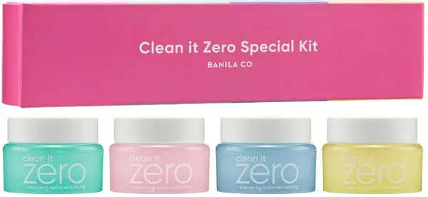 Banila Co Clean it Zero Set - Balsam de curățare, 4 x 7 ml