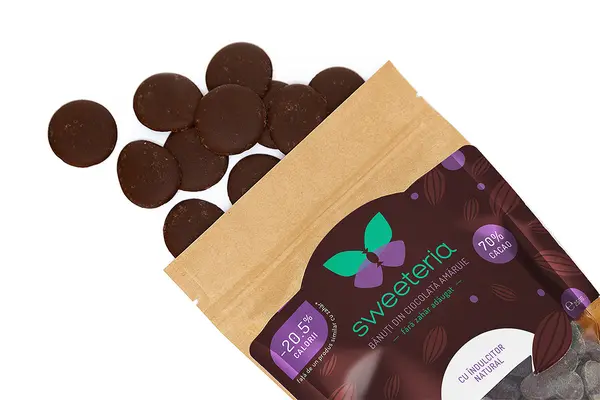 Banuti ciocolata amaruie (70% cacao), 250g, Sweeteria