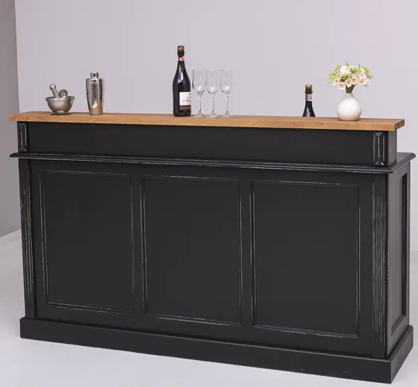 Bar cu 4 sertare, 4 compartimente deschise, blat stejar cu finisaj Dublu color