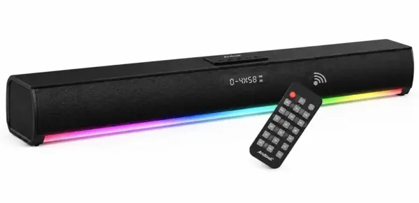 Bara de sunet wireless bluetooth cu iluminare RGB si telecomanda Andowl Q YX58