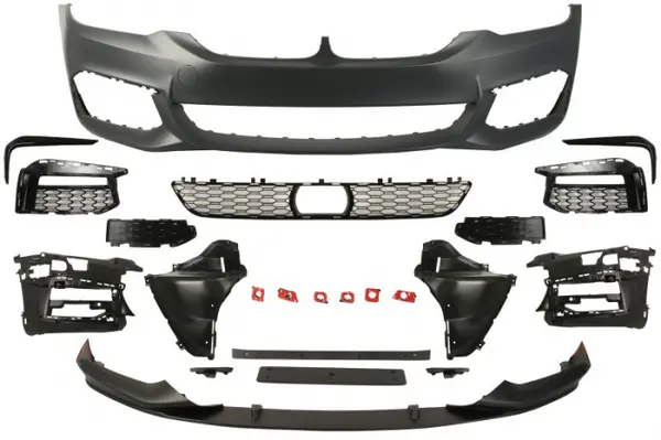 Bara (Fata, cu indoiala; cu montare radar, M PERFORMANCE, cu grilaje, cu gauri pentru lampa de ceata, grunduit) potrivit BMW 5 (G30, F90), 5 (G31) 02.17-