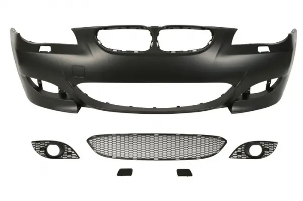 Bara (Fata, M-PAKIET, cu grilaj, cu orificii pentru lampa de ceata, cu orificii pentru spalator de faruri, grunduit) potrivit BMW 5 (E60), 5 (E61) 07.03-02.07