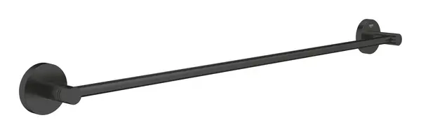 Bara prosop Grohe Essentials, montare pe perete, 600mm, fixare ascunsa, negru