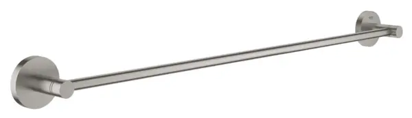 Bara prosop Grohe, Essentials Towel Rail 600mm, fixare ascunsa, brushed cool sunrise, super steel, crom mat
