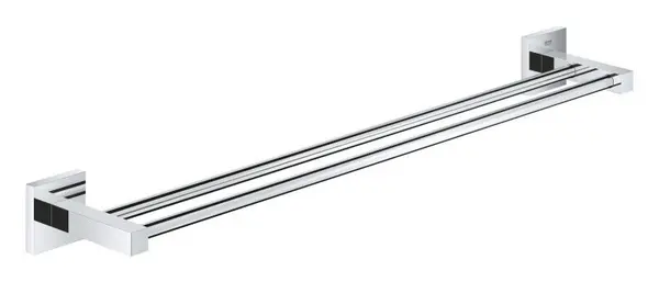 Bara prosop Grohe Start Cube 41104000, 560 mm, 2 suporti, montare pe perete, fixare ascunsa, Crom