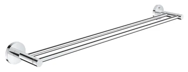 Bara prosop Grohe, Start Double Towel Bar 600mm, montare pe perete, fixare ascunsa, bara dubla, 600mm, crom