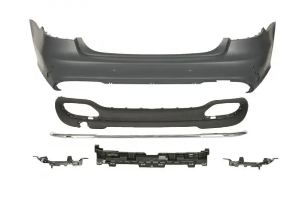 Bara spate AMG, cu intaritura; cu suporti montaj, cu locas senzori parcare, cu locas ornament, grunduit potrivit MERCEDES Clasa E T-MODEL S212 SALON 2013-2016