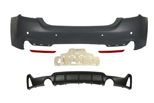Bara spate pachet M, complet, numar locas senzori parcare 4, grunduit, cu 2 iesire teava evacuare BMW 4 F32, F33, F82, F83 COUPE Cabriolet intre 2013-2017