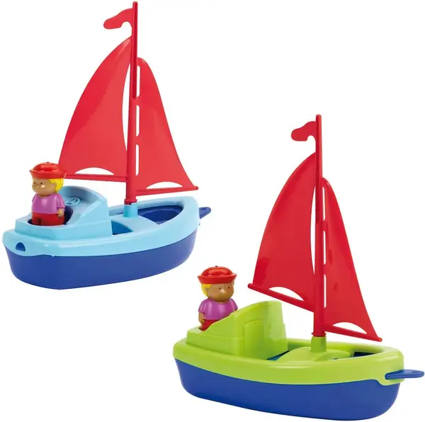 Barcă cu pânze cu marinar Ecoiffier - Plouf, 22 cm, sortiment