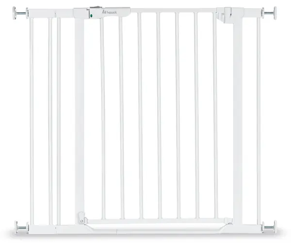 Barieră de siguranță pentru ușă Hauck - Clear Step Autoclose 2 + extensie 9 cm, albă