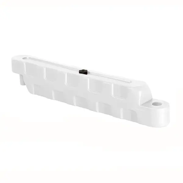 Bariera modulara delimitare traseu karting, piste sau parcari, HDPE, umplere cu apa, anti-impact, rezistenta UV, interior exterior 110x30x35 cm, alb