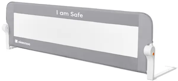 Barieră protecție pat KikkaBoo - I am safe, 150 cm, Grey