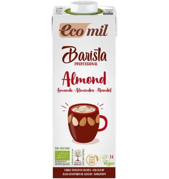 Barista, bautura vegetala bio de migdale pentru cafea, 1L
