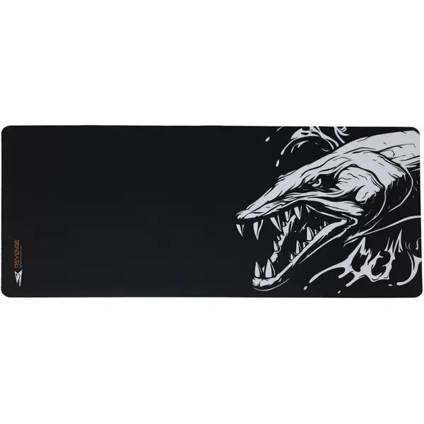 BARRACUDA Mouse pad Gaming Barracuda REVENGE, Suprafata Textila, Baza Cauciucata Anti-Alunecare, 75cm X 35cm X 0.3cm, Negru-Alb