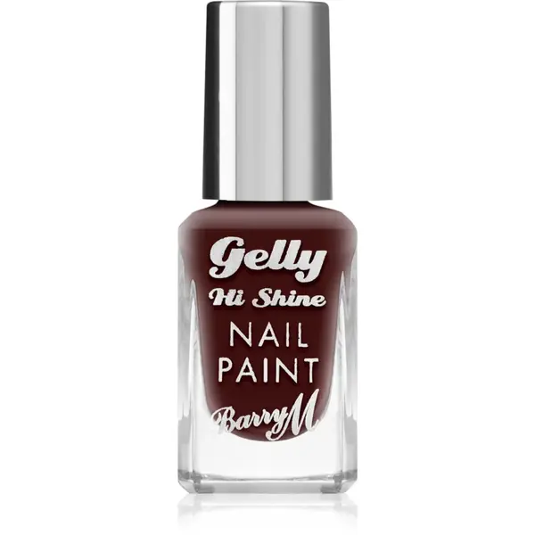 Barry M Gelly Hi Shine lac de unghii culoare Black Cherry 10 ml