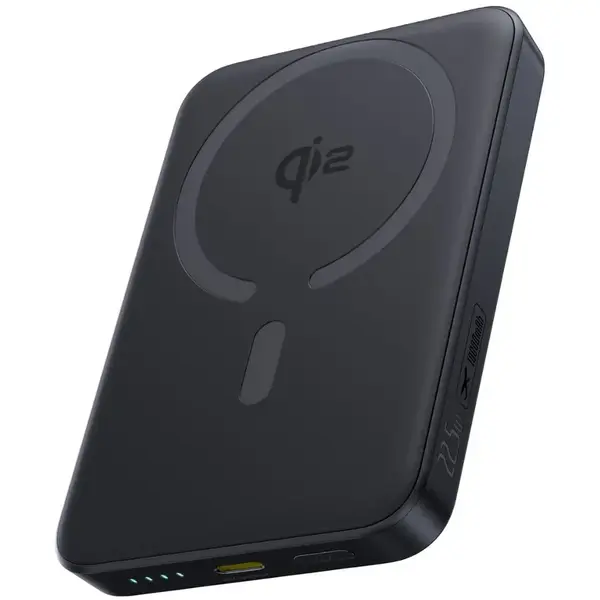 BASEUS Acumulator extern Baseus Enerfill FM12 10.000 mAh, Magsafe, 22.5W, Wireless Qi2 15 W, USB-C, Negru