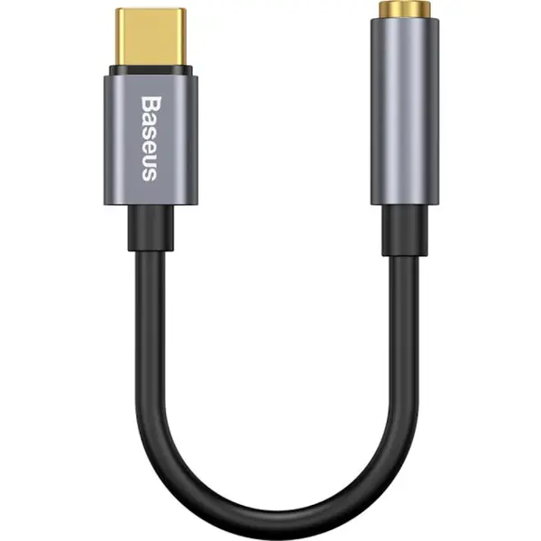 BASEUS Adaptor Audio Baseus USB Type-C la 3.5 mm L54, 0.09 m, CATL54-0G, Gri