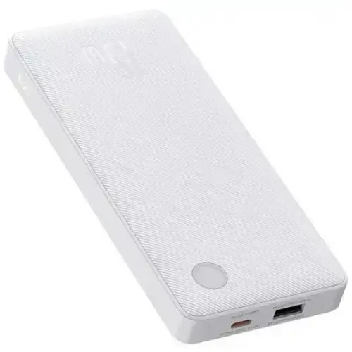 BASEUS Baterie externa Baseus Airpow Lite, 10000mAh, 15W, 1 x USB, 2 x USB Type-C, total 3A , Alb