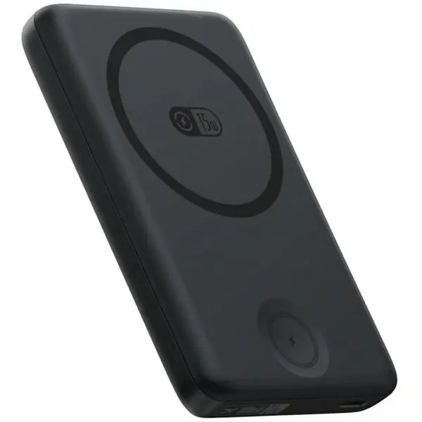 BASEUS Baterie Externa Baseus Bank EnerFill FT11, 10000mAh, 27W, PD + QI + FQI, 2 x QI - 1 x USB-C, Neagra P1008210G123-00