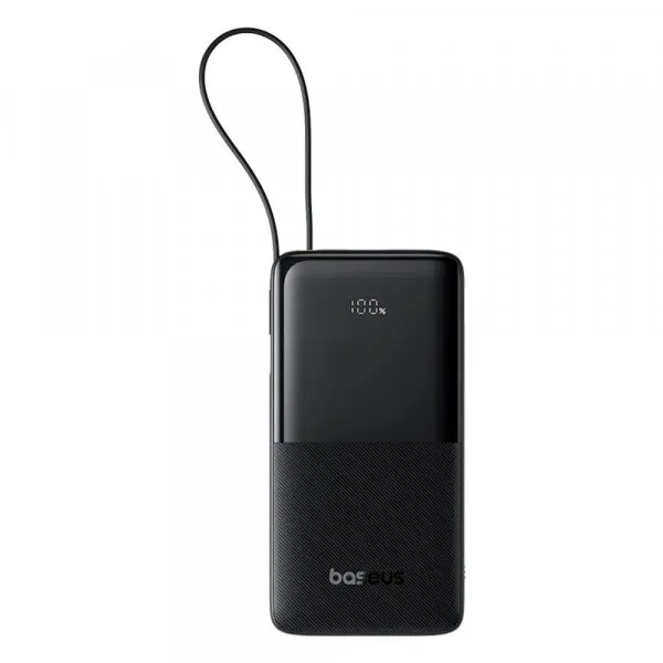 BASEUS Baterie Externa Baseus Bipow 2, 10000mAh, 20W, QC + PD, 1 x USB-A - 2 x USB-C, Neagra P10077101113-00