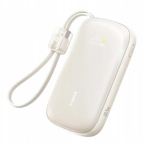 BASEUS Baterie Externa Baseus EnerFill FC21 Qpow 3 Ultra, 20000mAh, 22.5W, QC + PD, 1 x USB-A - 1 x USB-C, Bej