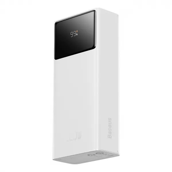 BASEUS Baterie Externa Baseus EnerFill FP41, 30000mAh, 22.5W, QC + PD, 1 x USB-C - 2 x USB-A, Alba