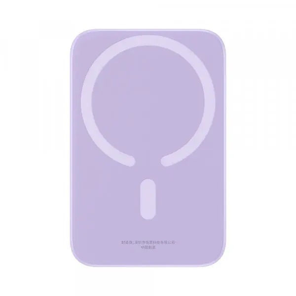 BASEUS Baterie Externa Wireless Baseus Mini Air, 6000mAh, 20W, PD + FQI, 1 x QI - 1 x USB-C, Mov