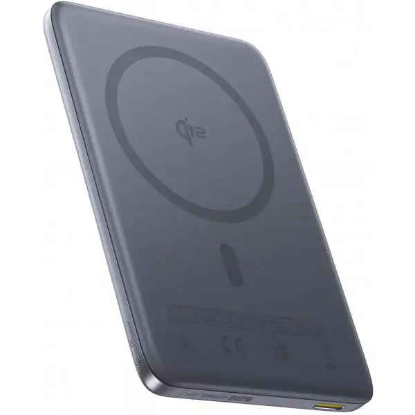 BASEUS Baterie Externa Wireless Baseus PicoGo AM41, 10000mAh, 27W, PD + FQI, 1 x QI - 1 x USB-C, Gri E0027200