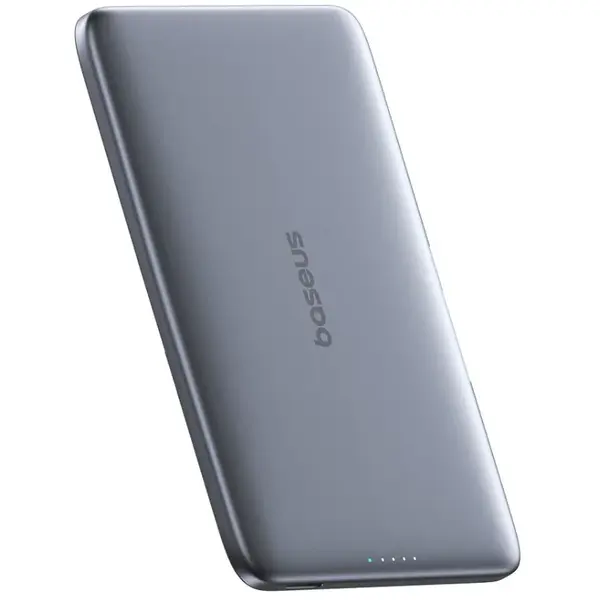 BASEUS Baterie externa wireless Baseus PicoGo AM41, 5000mAh, 20W, PD + FQI, 1 x QI - 1 x USB-C, Gri P1007680C813-00