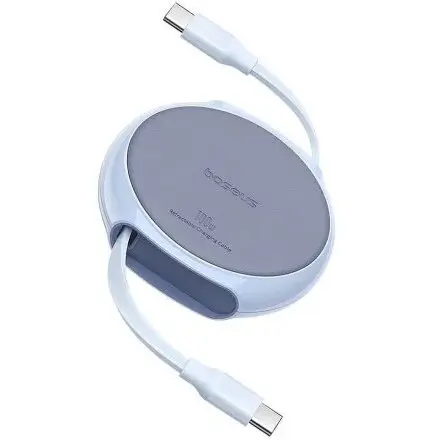 BASEUS CABLU alimentare si date Baseus Free2Draw Mini, Fast Charging Data Cable pt. smartphone, retractabil, USB Type-C la USB Type-C 100W, 1m, Albastru P10368400311-00