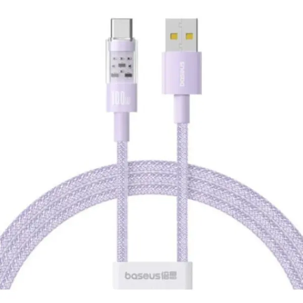 BASEUS CABLU alimentare si date Baseus Gem, Fast Charging Data Cable pt. smartphone, USB la USB Type-C 100W, 2m, mov P10373002511-01 6932172658700
