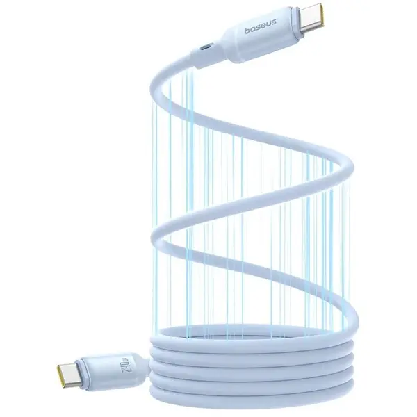 BASEUS CABLU alimentare si date Baseus PicoGo Magnetic, pt smartphone, silicon lichid magnetic, USB Type-C la USB Type-C 240W, 1m, Albastru P10376800311-00