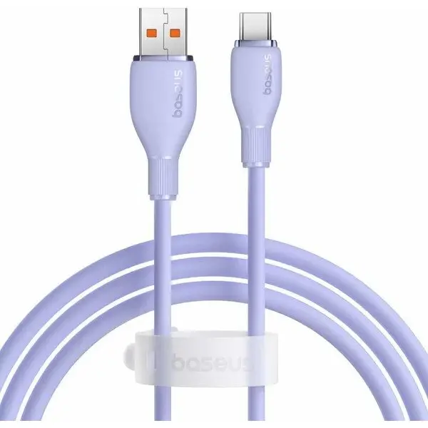 BASEUS CABLU alimentare si date Baseus Pudding, Fast Charging Data Cable pt. smartphone, USB la USB Type-C 100W, 1.2m, Violet P10355703511-B1