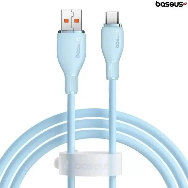 BASEUS CABLU alimentare si date Baseus Pudding, Fast Charging Data Cable pt. smartphone, USB la USB Type-C 100W, 2m, Albastru P10355703311-B2