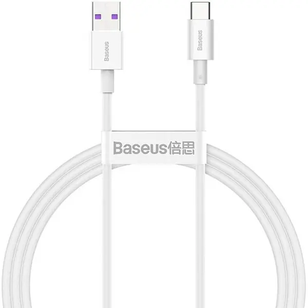 BASEUS CABLU alimentare si date Baseus Pudding, Fast Charging Data Cable pt. smartphone, USB la USB Type-C 100W, 2m, Alb P10355703221-B2