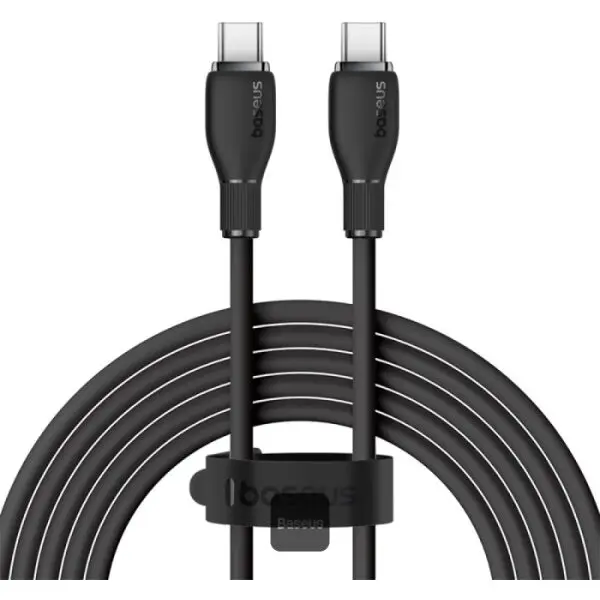 BASEUS Cablu alimentare si date Baseus Pudding Series, Fast Charging Data Cable pentru smartphone, USB Type-C la USB Type-C 100W, 1.2m, negru