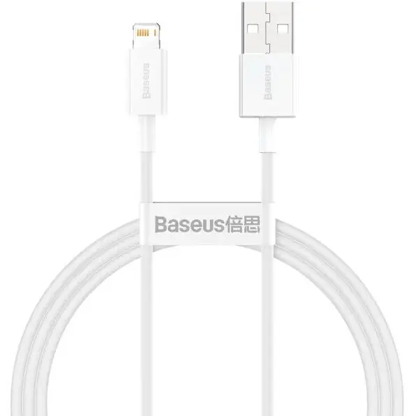 BASEUS Cablu Alimentare si Date Baseus Superior Fast Charging USB la Lightning Iphone 2.4A 1m Alb