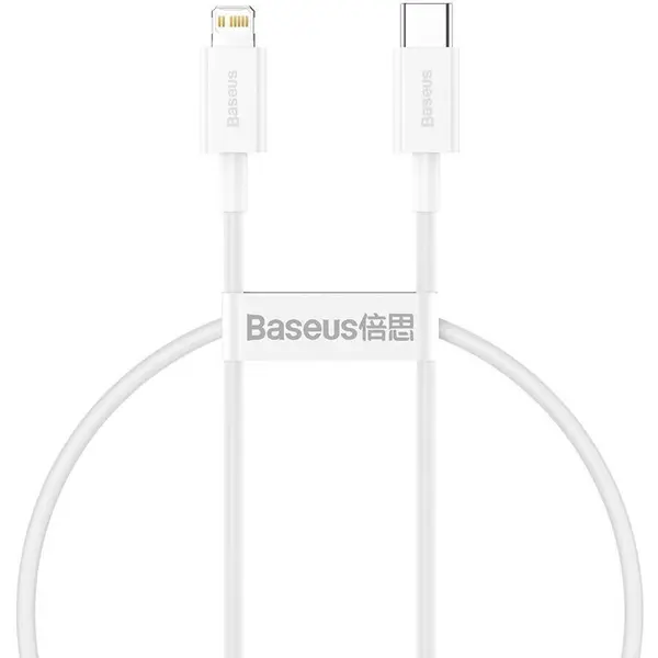 BASEUS CABLU alimentare si date Baseus Superior, Fast Charging Data Cable pt. smartphone, USB Type-C la Lightning Iphone PD 20W, 0.25m, alb